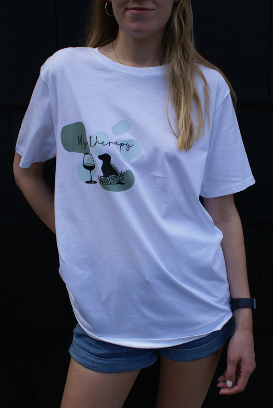 T-särk "My dog is my therapy"