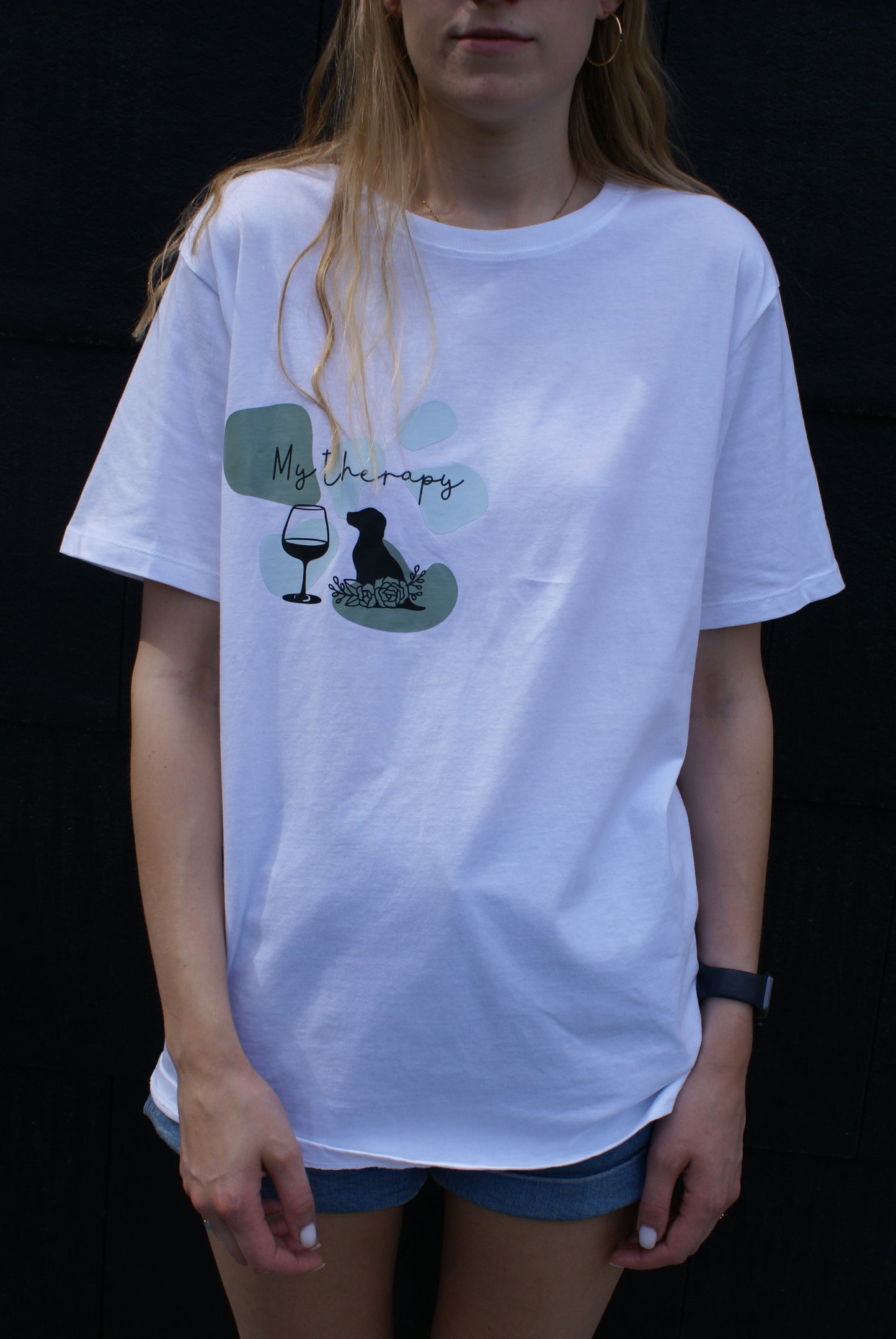 T-särk "My dog is my therapy"