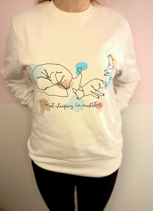 Pusa "I'm not sleeping, I'm meditating"